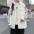 Bandana streetwear long sleeve paisley oversized cotton shirt with turn-down collar.